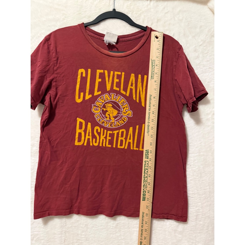 Junk Food Cleveland Cavaliers Basketball T-Shirt Mens XL Burgundy Red USA Made